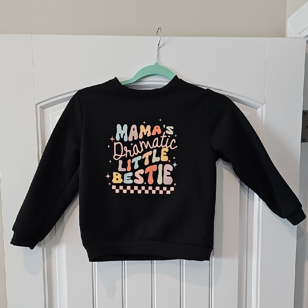 Kids Black Graphic Sweatshirt